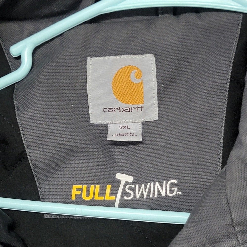 Carhartt Jacket Mens 2XL Gray Full Swing Cryder Thinsulate Canvas Work Insulated - Picture 3 of 15